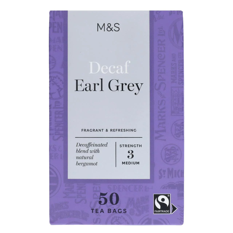 M&S Fairtrade Decaffeinated Earl Grey Tea Bags (50)