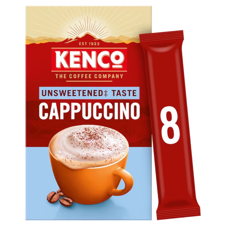 Kenco Unsweetened Taste Cappuccino 8 Sachets 88.8g