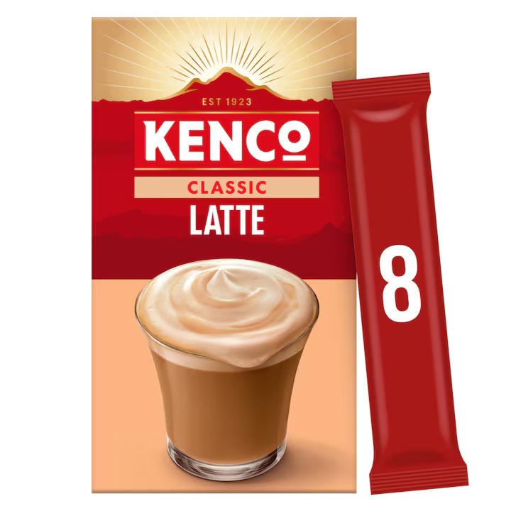 Kenco Original Latte Instant Coffee 8 × 16.3g