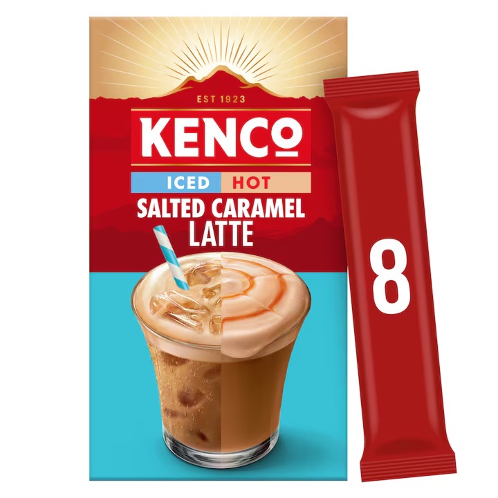 Kenco Iced or Hot Salted Caramel Latte 8 × 20.3g