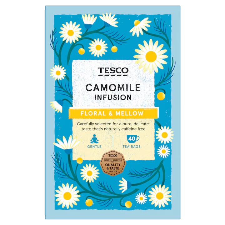Tesco Camomile Infusion 40 Bags 60g