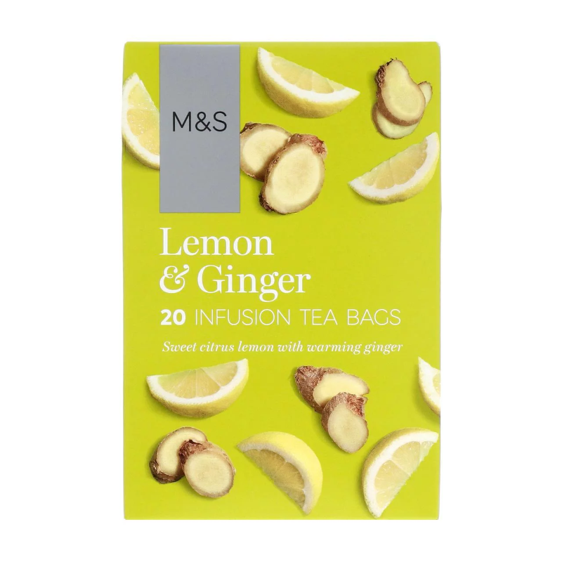 M&S Lemon & Ginger Infusion Tea Bags (20)