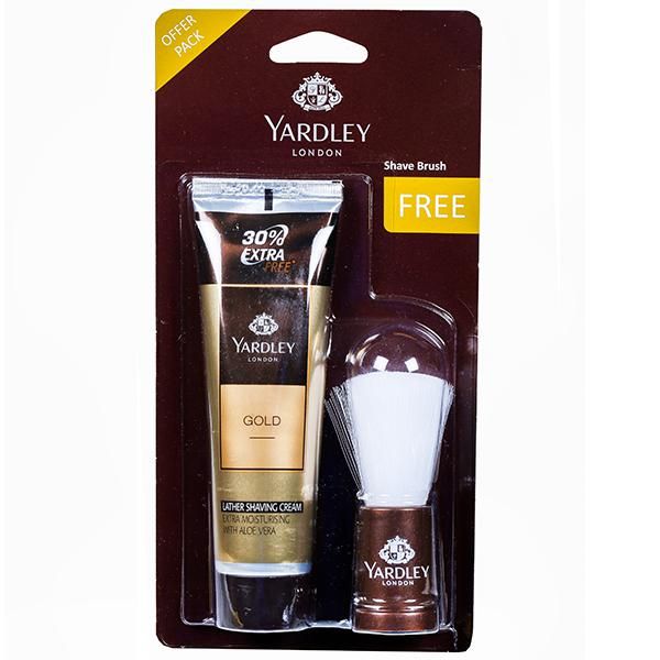 Yardley Shaving Cream Gold + Brush 78g