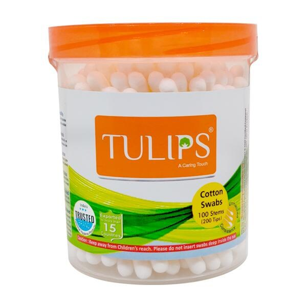 Tulips Cotton Swabs jar 100N