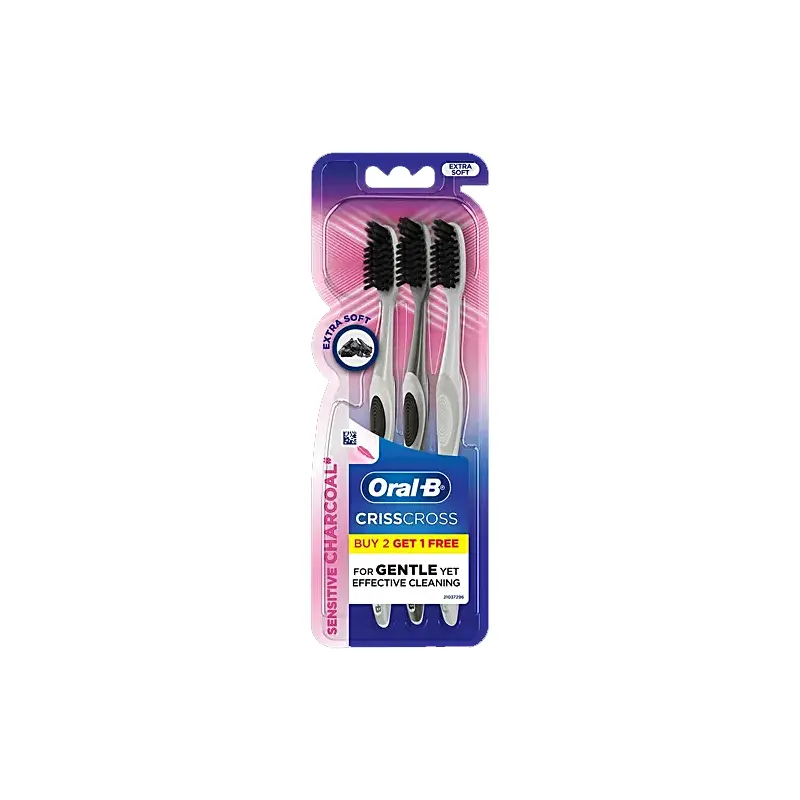 Oral B Charcol Crisscross Brush 2+1N