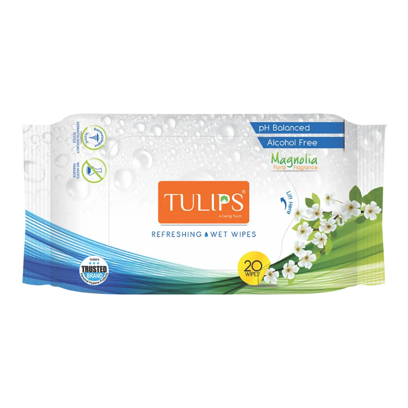 Tulips Magnolia 20wipes