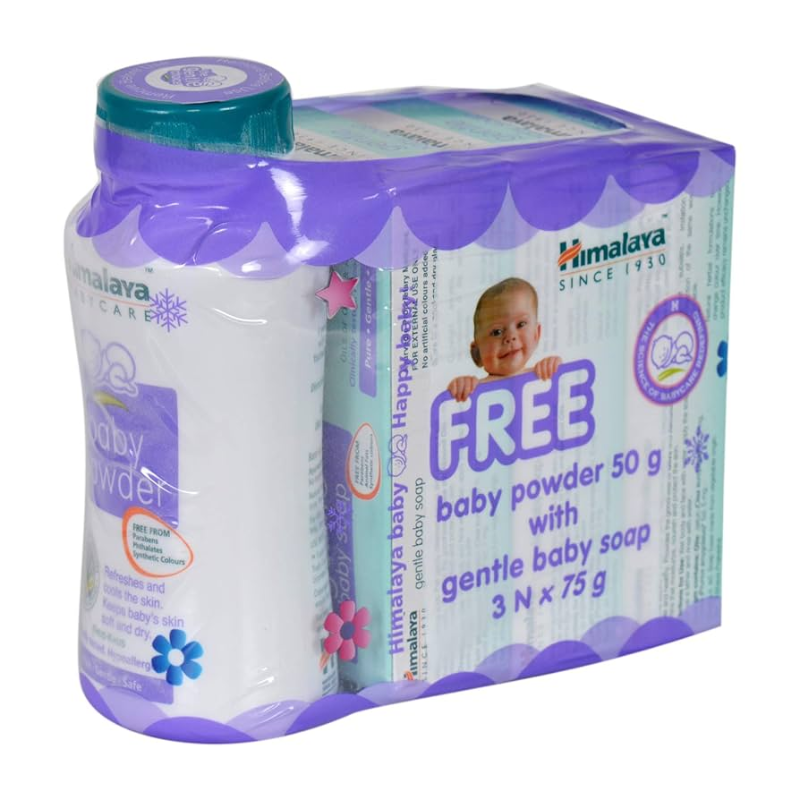Himalaya Baby Soap+Powder 3*75g