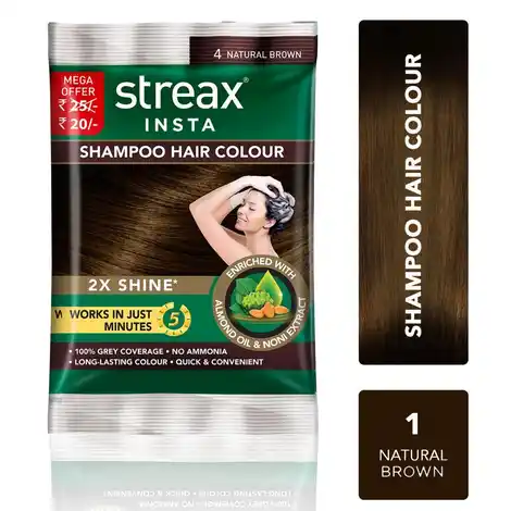 Streax Hair Colur Pouch Natural Brown 4