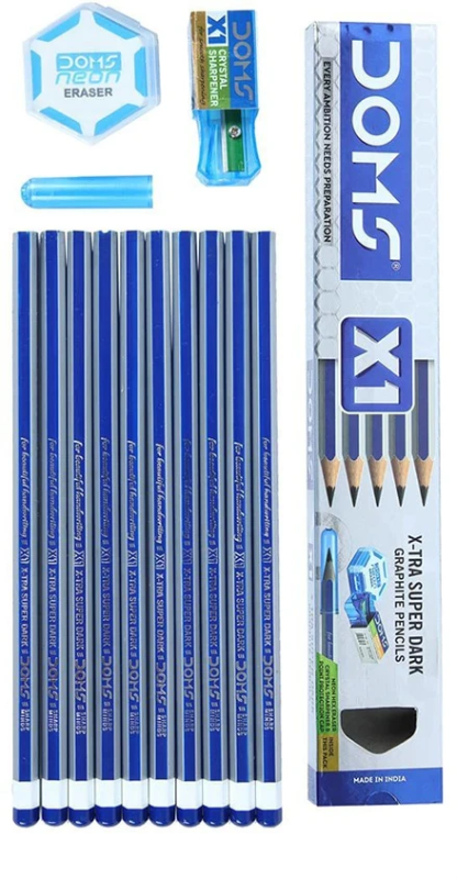 DOMS X-TRA Dark 10 Pencil Box