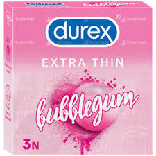 Durex Extra Thin Bubblegum 3N