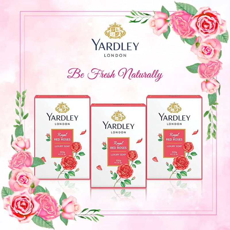 Yardley Royal Red Roses Soap 3*100Gm