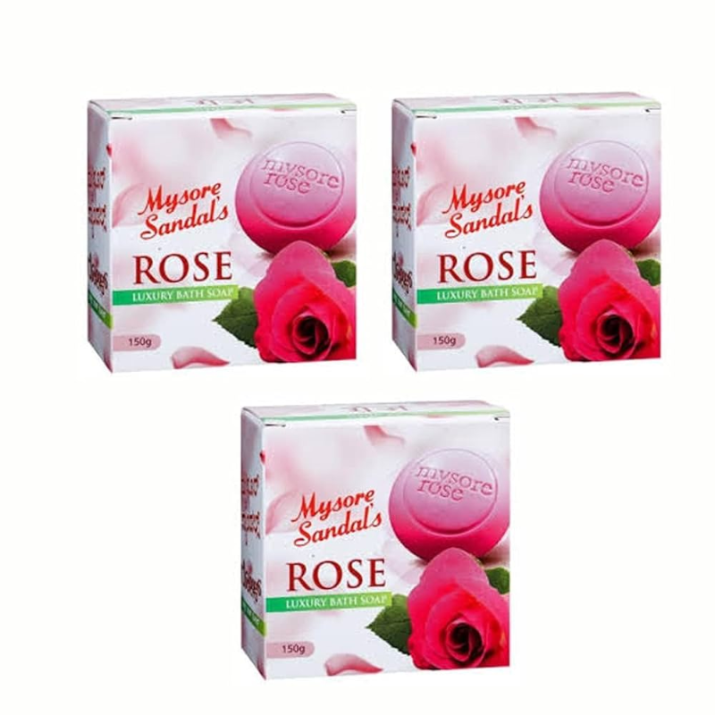 Mysore Sandals Soap Rose 3*150Gm