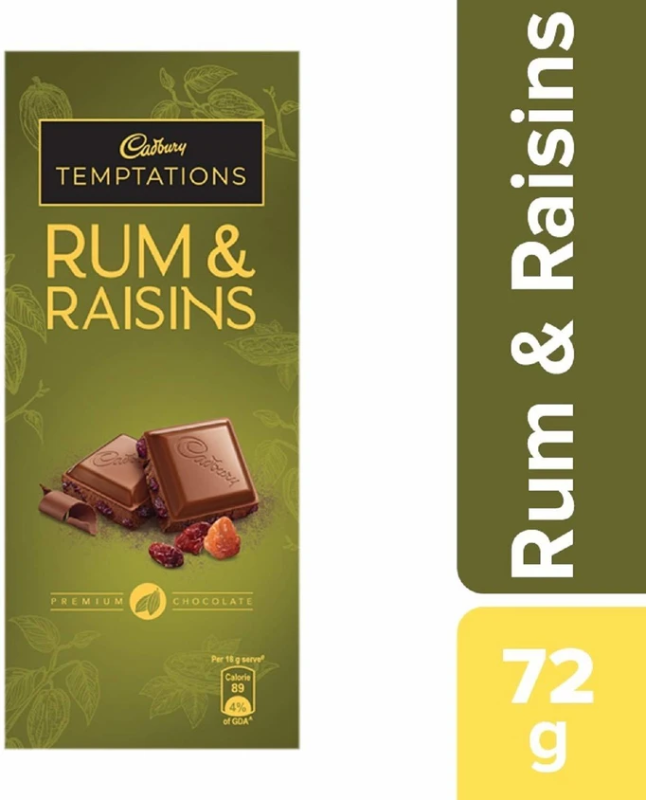 Cadbury Temptation Rum&Raisins 72Gm