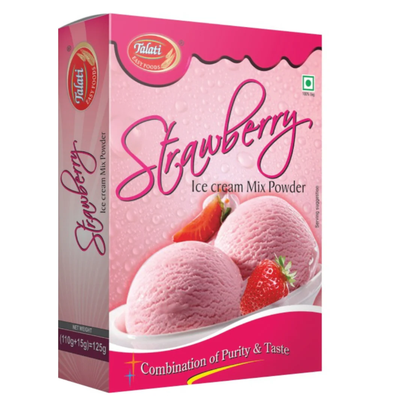 Talati Strawberry Icc Cream P 125gm