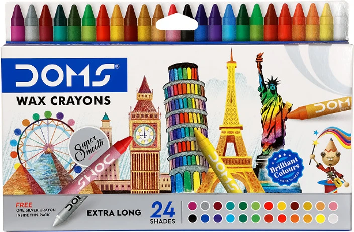Doms Extra long Wax crayons 24 Shads