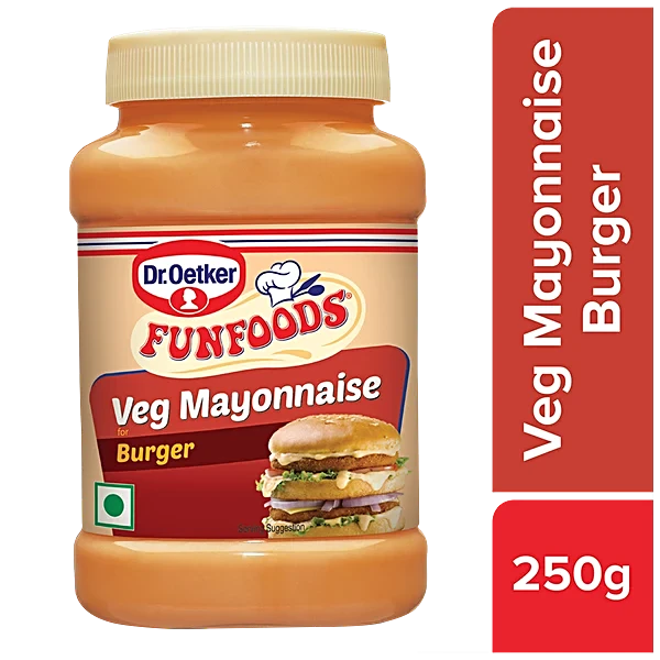 Funfoods VegMayonise Burger 250gm