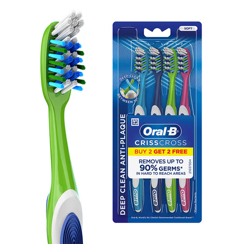 Oral B CrissCross Soft Brush 2+2