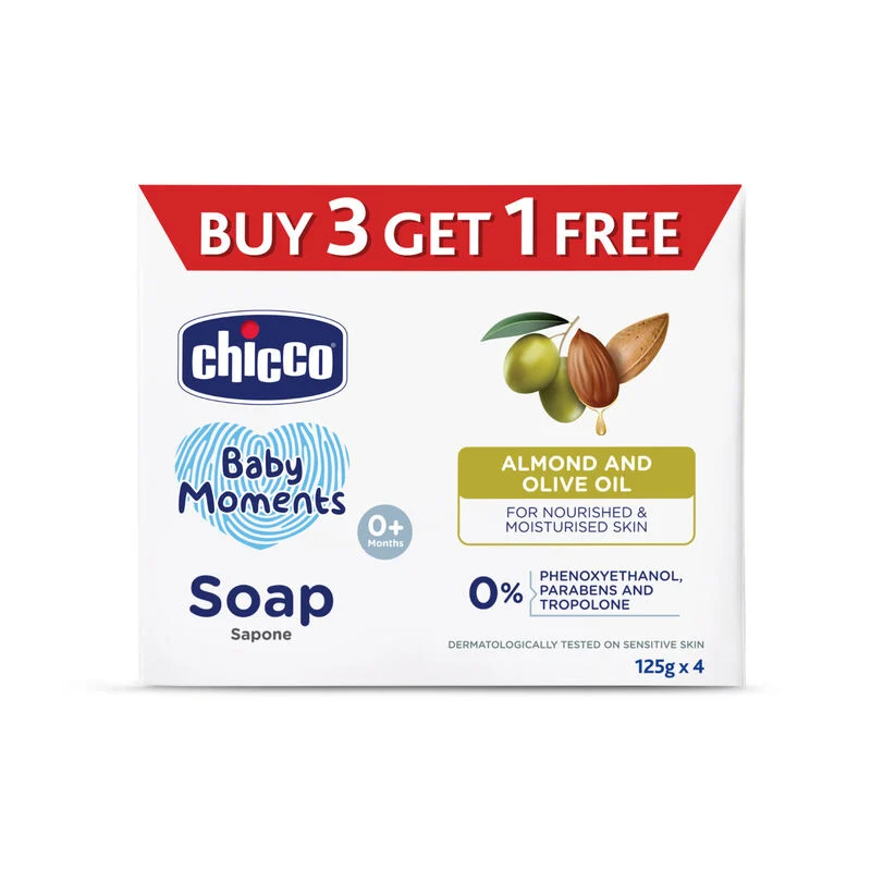 Chicco Baby Soap A&Oil Buy 3 Get 1*125gm
