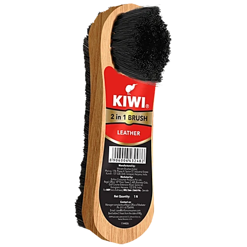 Kiwi Shoe Leather Brush 2in1