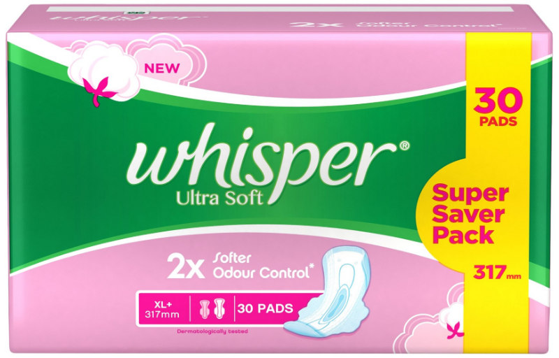 Whisper Ultra Soft XL 15pads