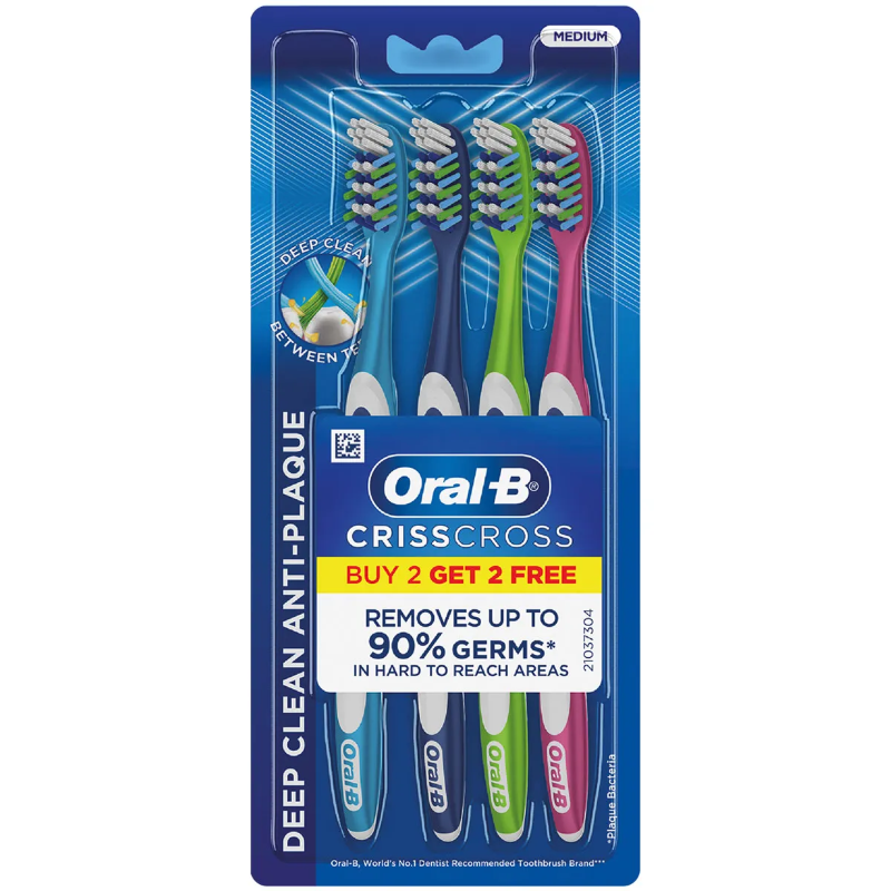 Oral B CrissCross Deep Clean Brush 2+2