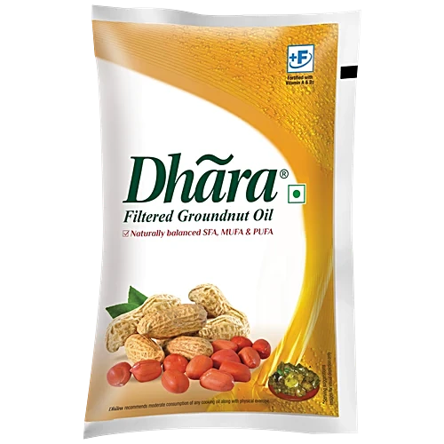 Dhara Groundnut Oil Pauch 1Ltr