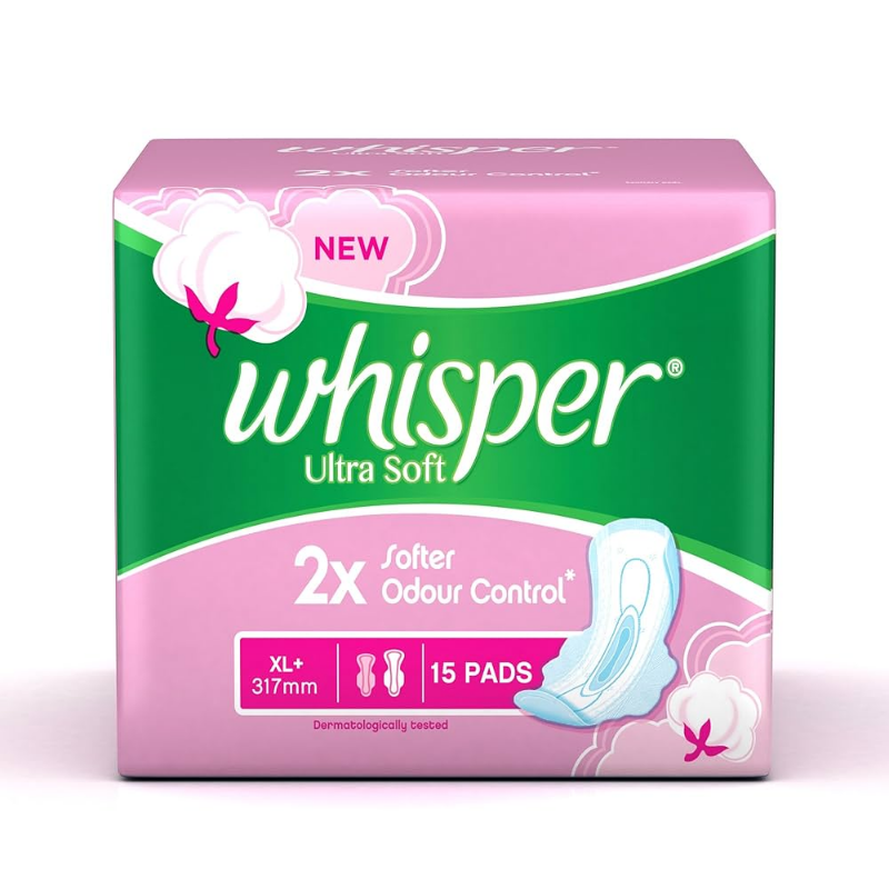 Whisper Ultra Soft XL+ 15pads