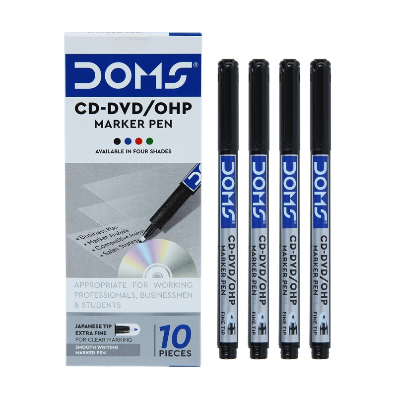 Doms CD-DVD/OHP Marker Black 1N