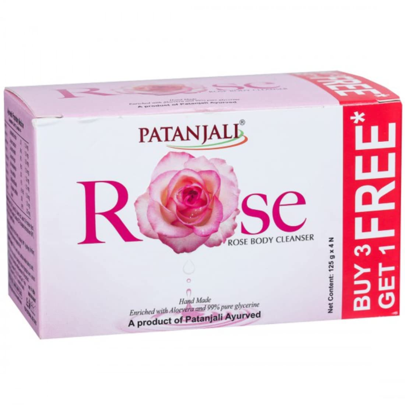 Patanjali Rose soap Buy 3 Get 1