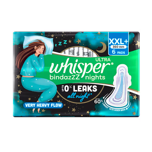 Whisper Bindazzz Nights Thick XXL+6 Pads