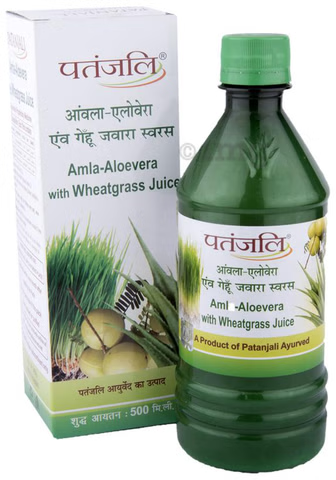 Patanjali Amla-Aloevera Wheat juice500ml