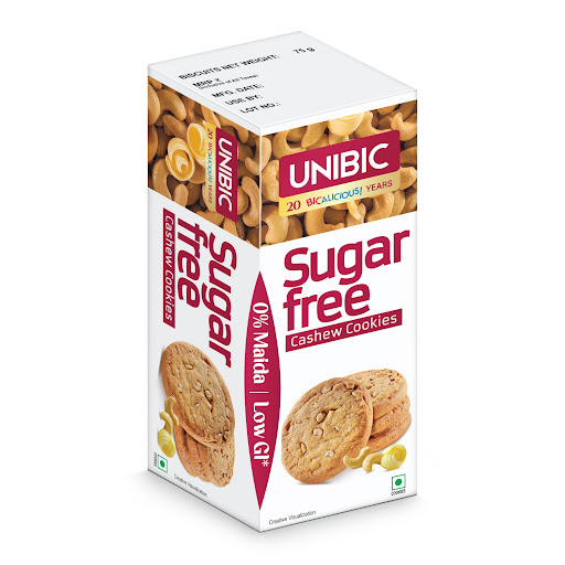 Unibic Sugar Free Cashew Cookies 75gm