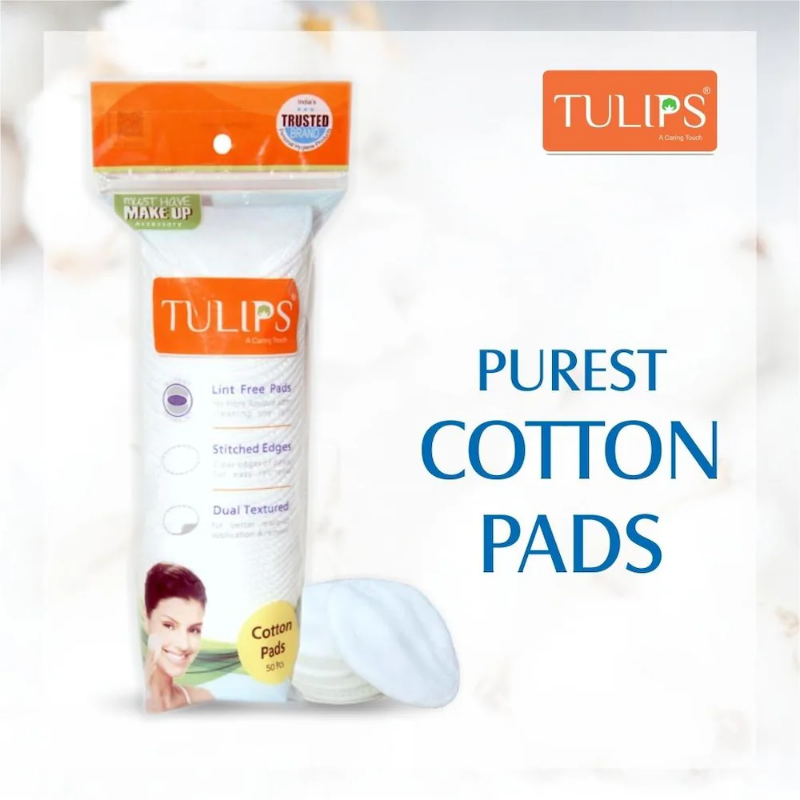 Tulips Cotton Pads 50Pcs