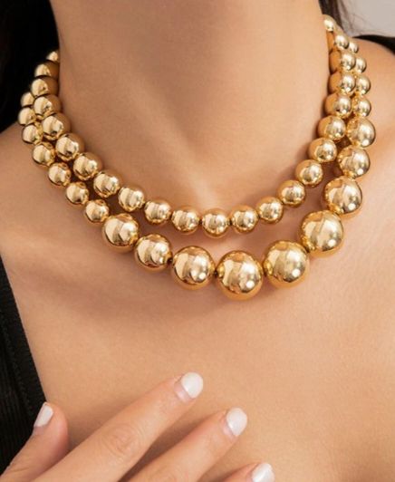 2 Piece Golden Colour Western Wear Beautiful & Stylish Necklace