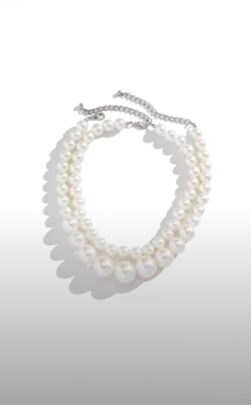 Western Wear 2 Piece White Colour Necklace