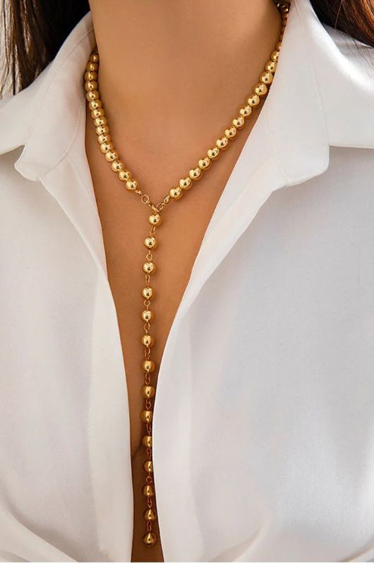 Western Wear Beautiful & Stylish Golden Colour Necklace Chain