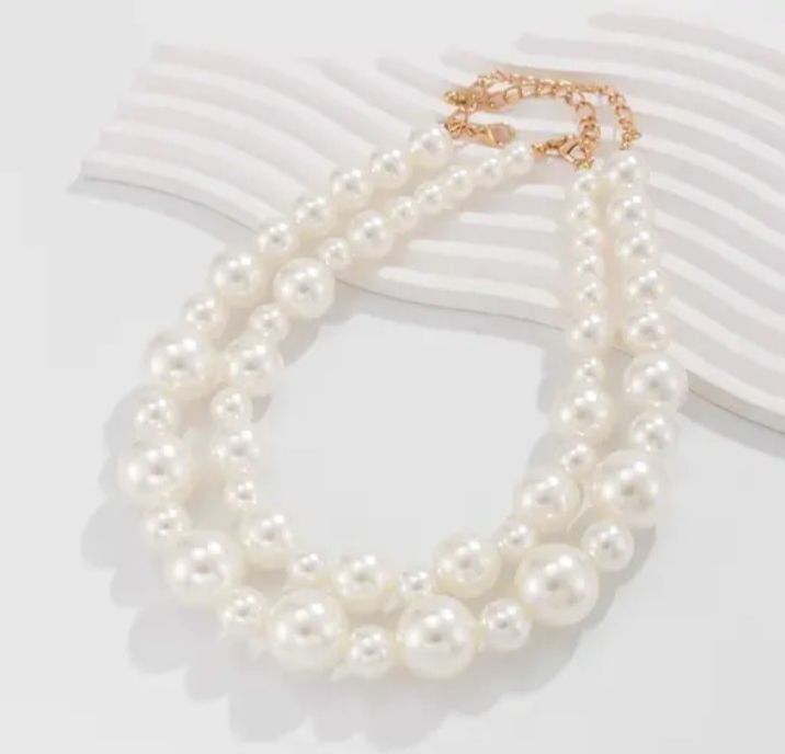 Elegant & Stylish 2 Piece White Colour Necklace
