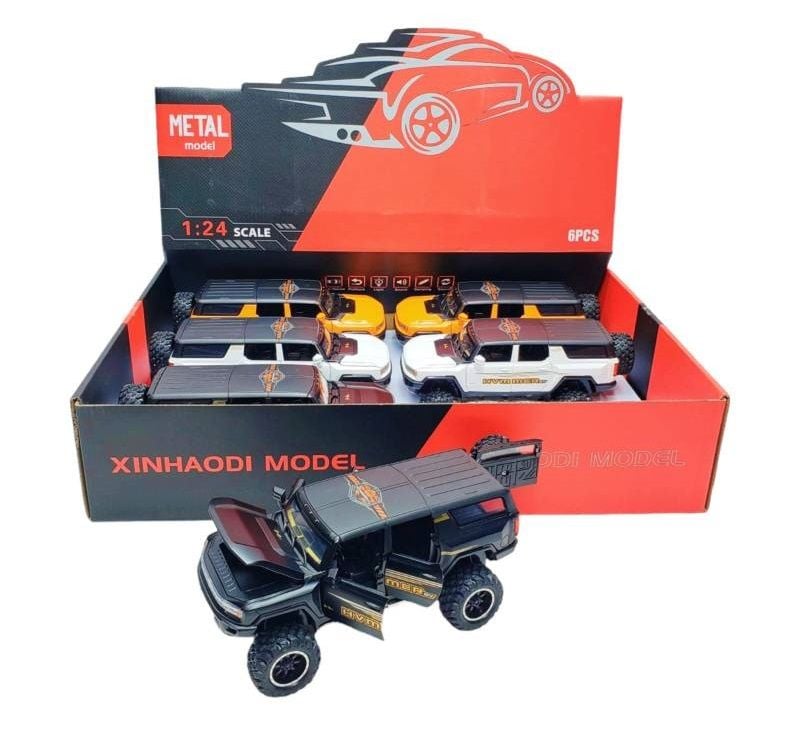 (B2410) 1:24 P/B Hummer Metal Car,Open 6 Door.3