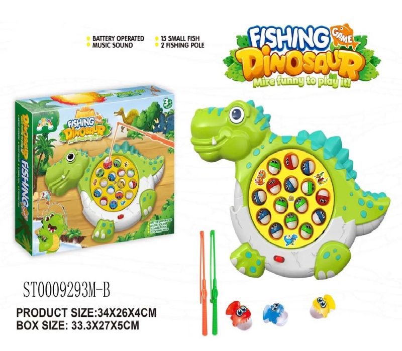 (09190) B/O Dinosaur Fishing Set W/Music W/Out