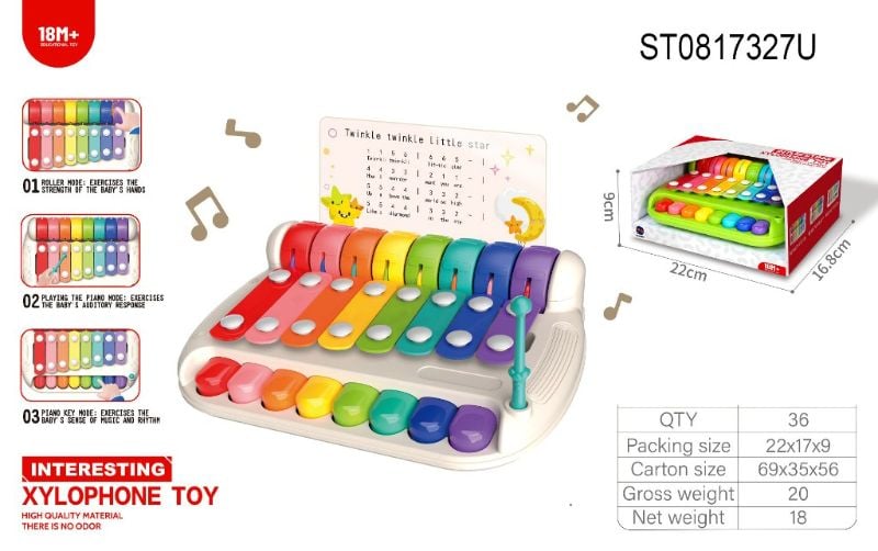 (RT1504) Colorful Octave Xylophone 2Color Mix T