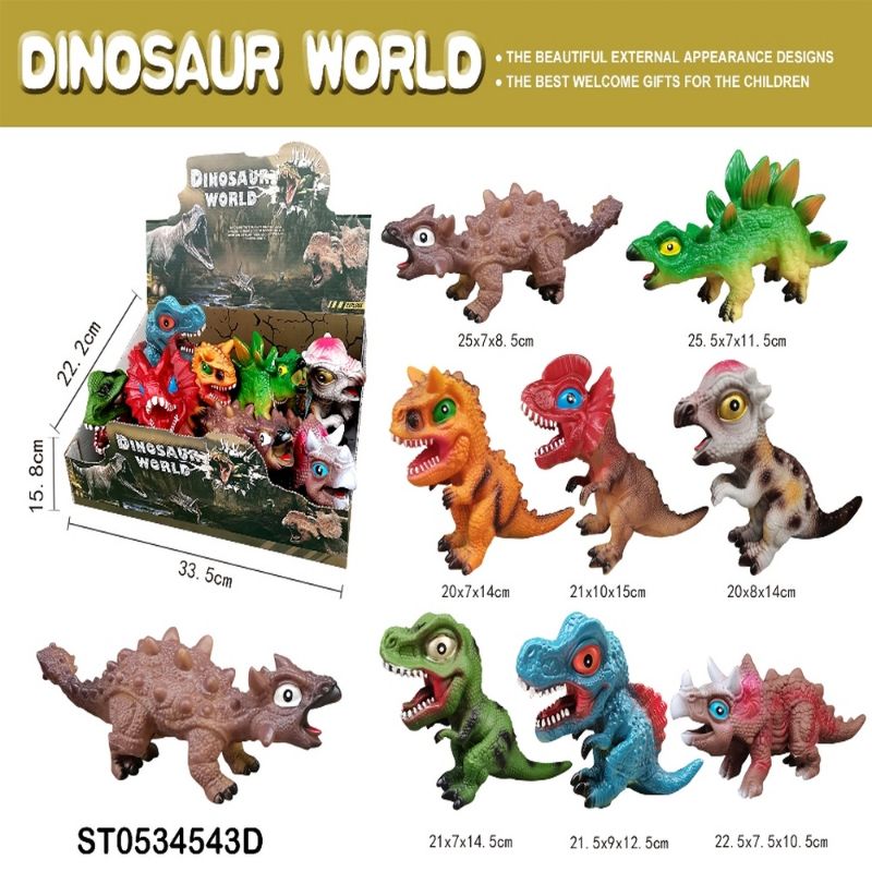 (929-110) 10 Inch Dinosaur,8 Asst,8Pcs/D.Bx