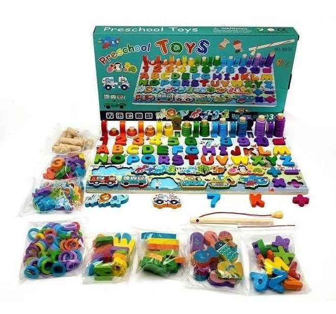 (8836) Wooden Play School Toys,P.Box.
