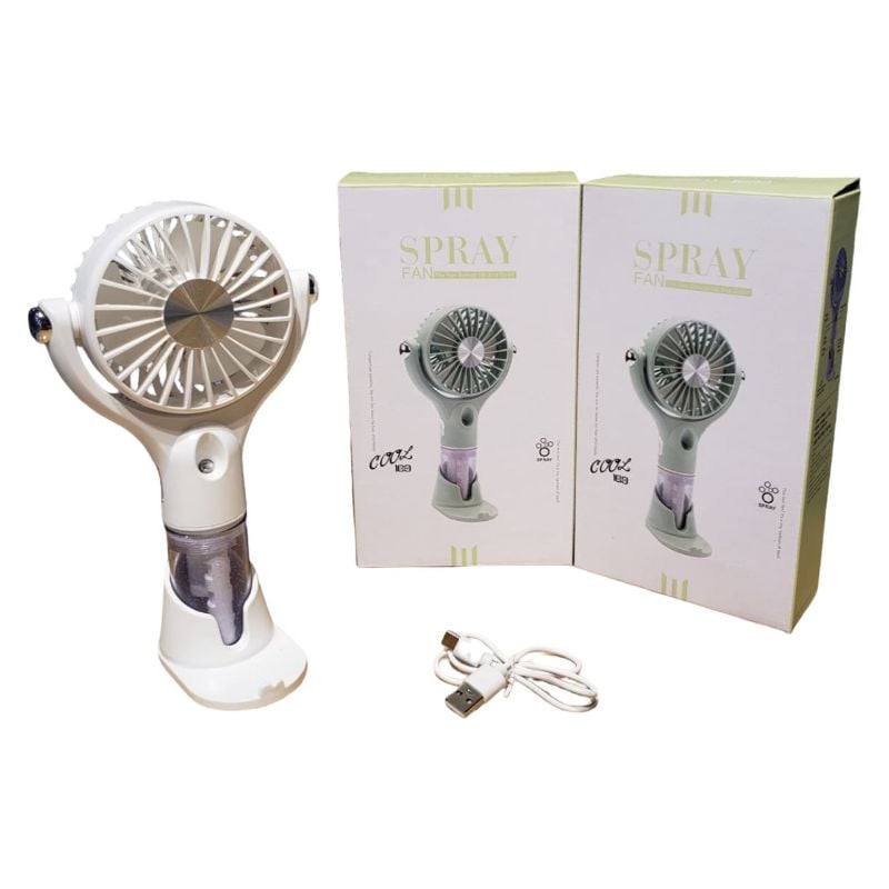 (LX633Y) Fan,W/Light+Spray+500Mah Li Battery+Usb