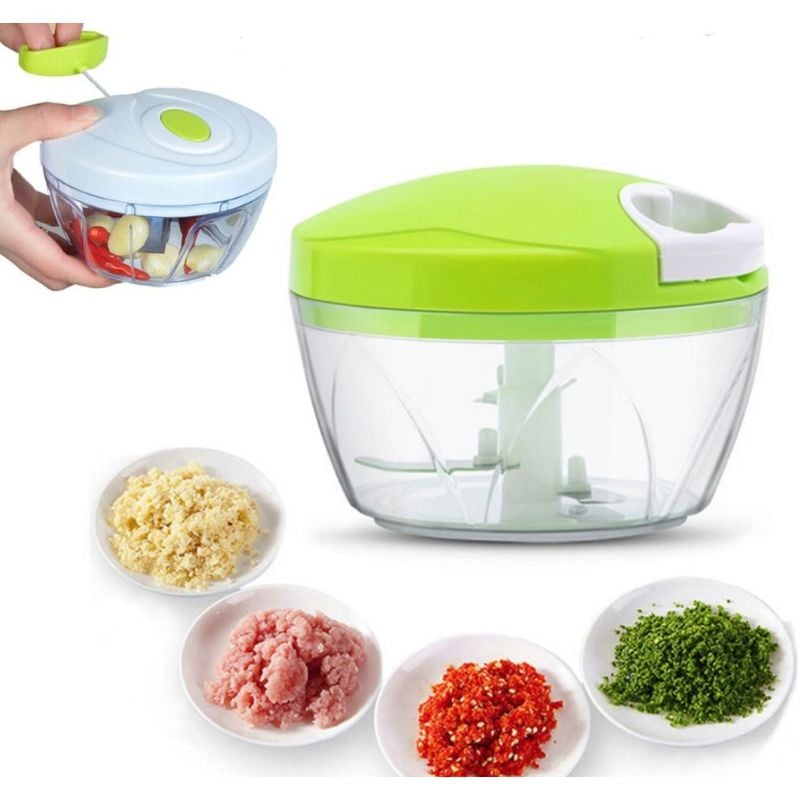 Speedy Chopper Multi-Use Turbo Cutter – Mini Handy Manual Vegetable & Fruit Chopper | Heavy-Duty (Random Color)