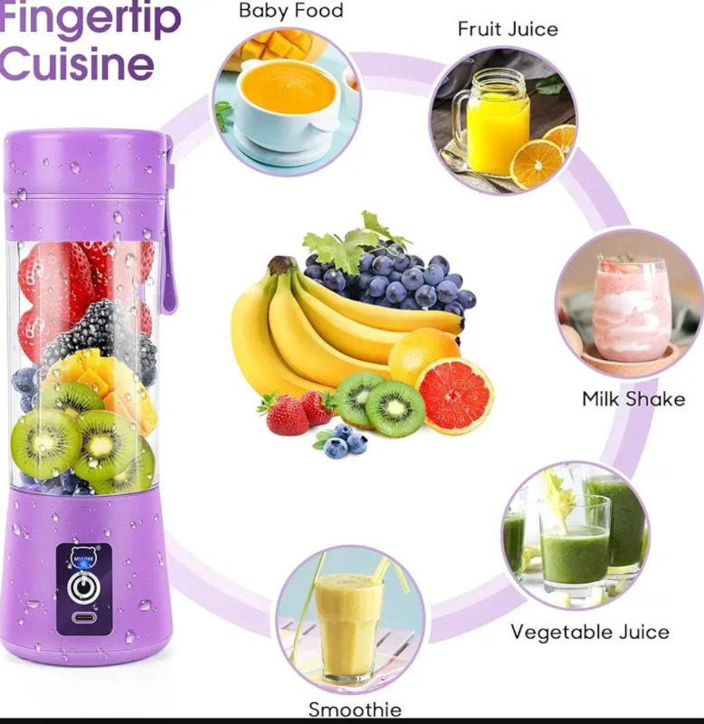 Electric Juicer Blender Purple ABS Kitchen Gadgets