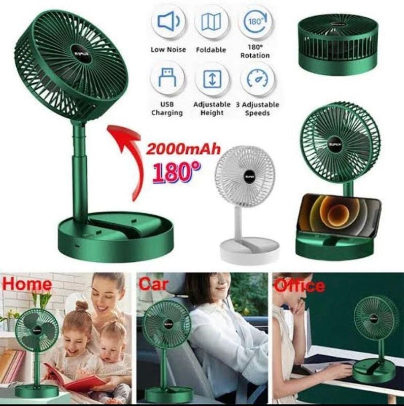 Rechargeable Fan Green 4 ASB longer battery life