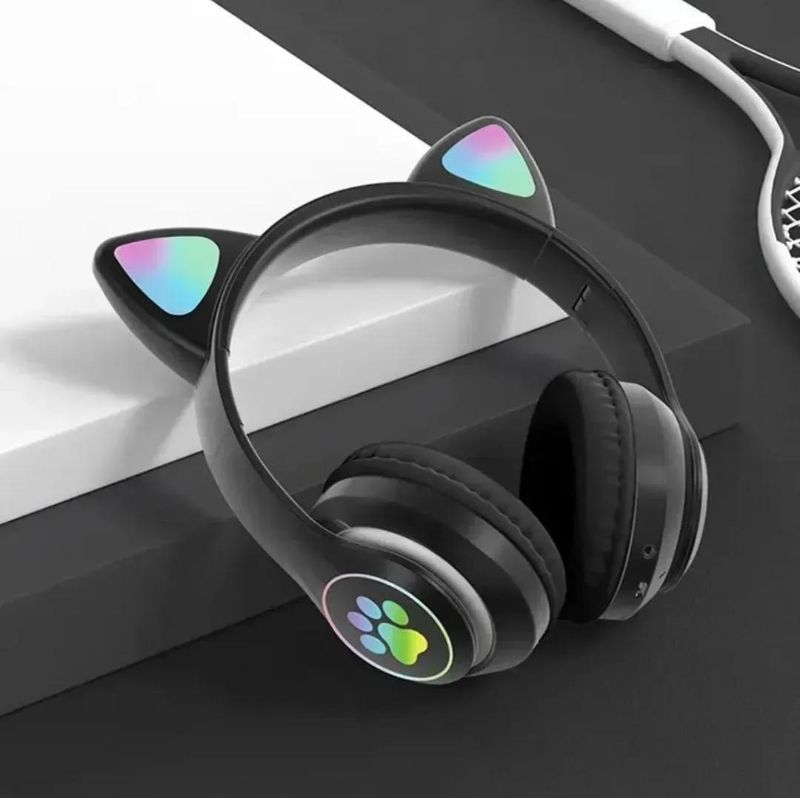 Cat Ear Headphones with ANC spotted headphones