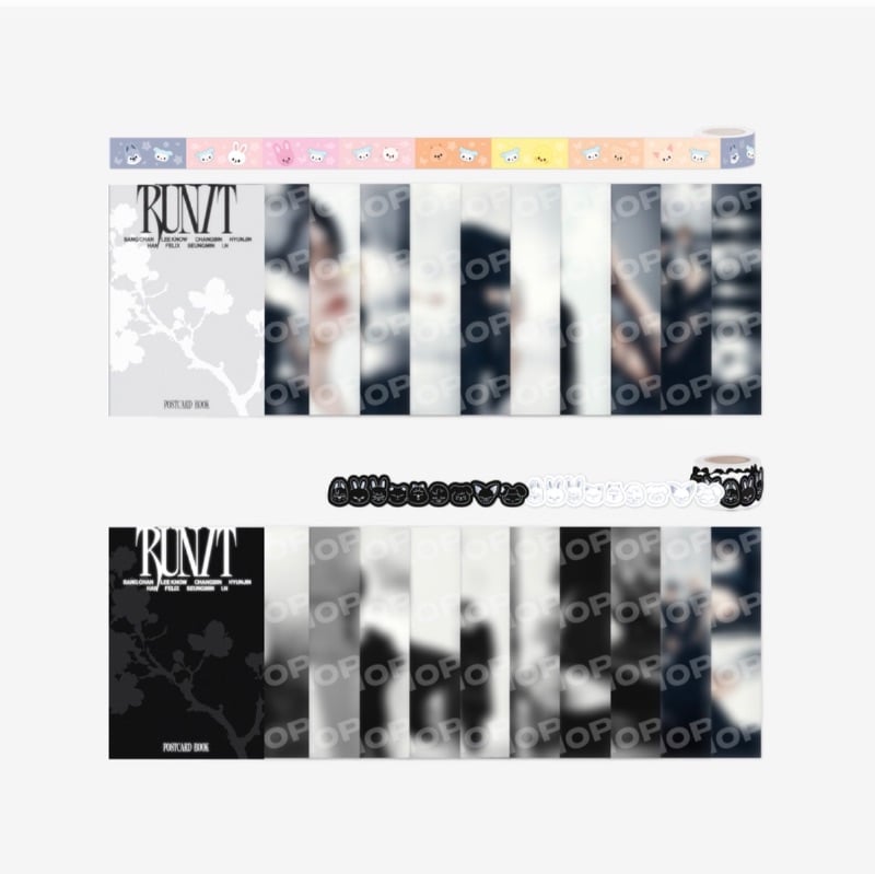 POSTCARD BOOK & ROLL STICKER SET - RUN IT