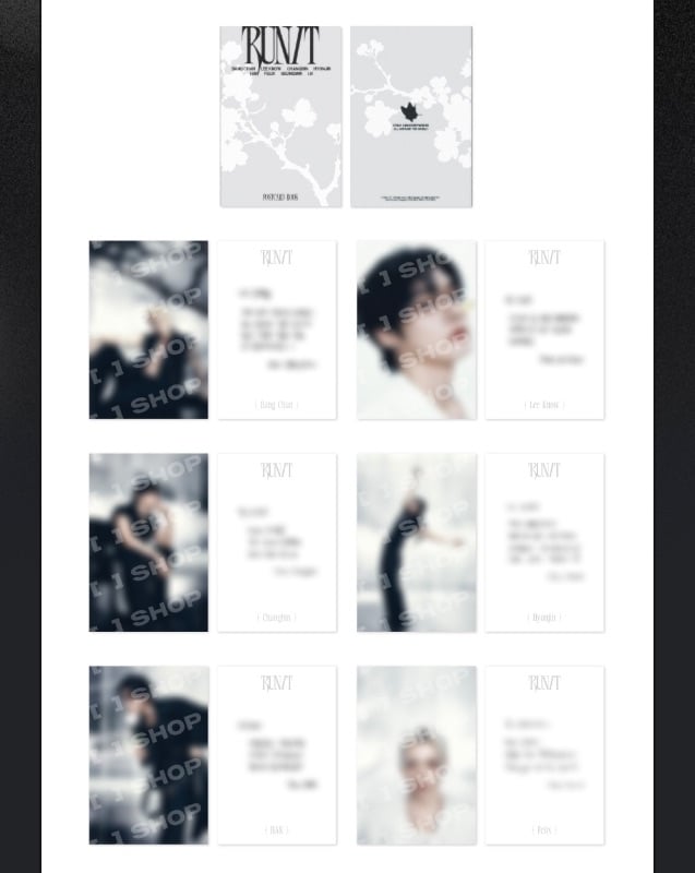 POSTCARD BOOK & ROLL STICKER SET - RUN IT