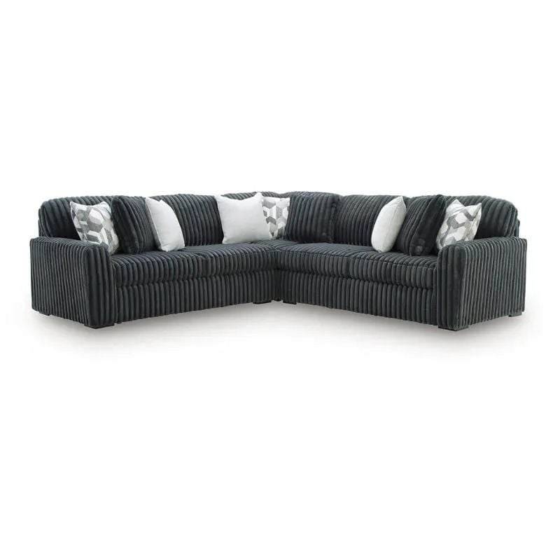 Stupendous Luxury Sectional 5 Seater Grey Corner Sofa Modern Fabric Couch